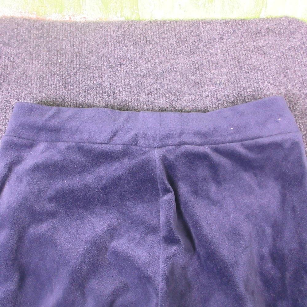 Uniqlo Sweatpants Womens XS Blue Velour Wide Leg Elastic Waist Lounge‎ Stretch - Picture 5 of 8